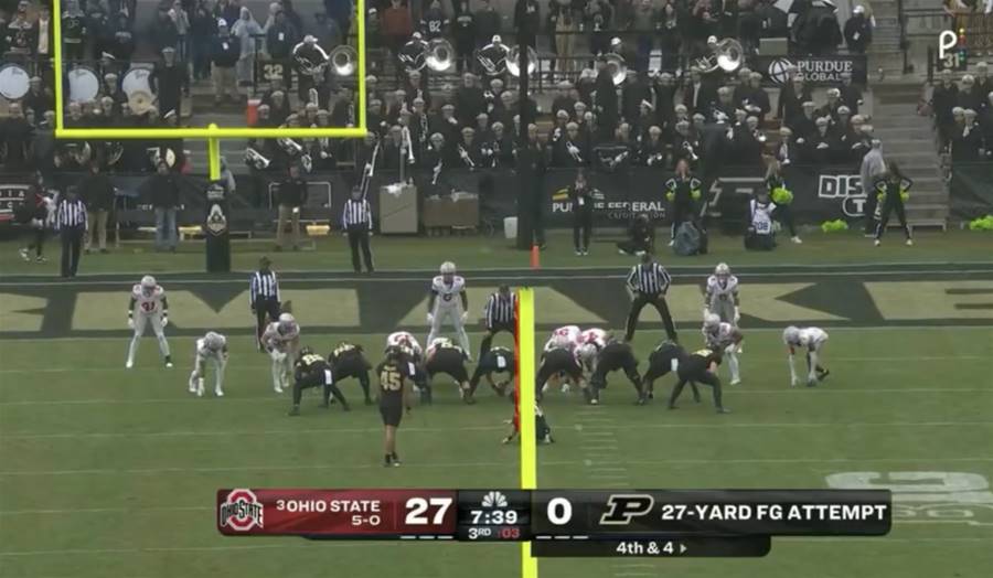 Purdue's Kicker Had One Of The Worst Field Goal Attempts You'll Ever